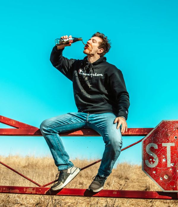 Person feeling refreshed and energetic in a bright, open space.